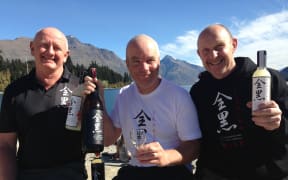 From left, Zenkuro partners Craig McLachlan, Richard Ryall and Dave Joll celebrate back home in Queenstown