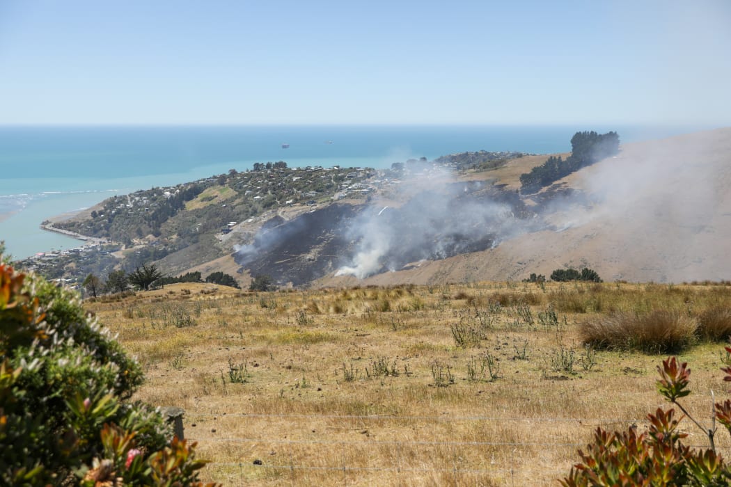 The Port Hills fire on 15 December 2020 burnt through 16 hectares of tussock and scrub and came within metres of a few homes in Clifton.