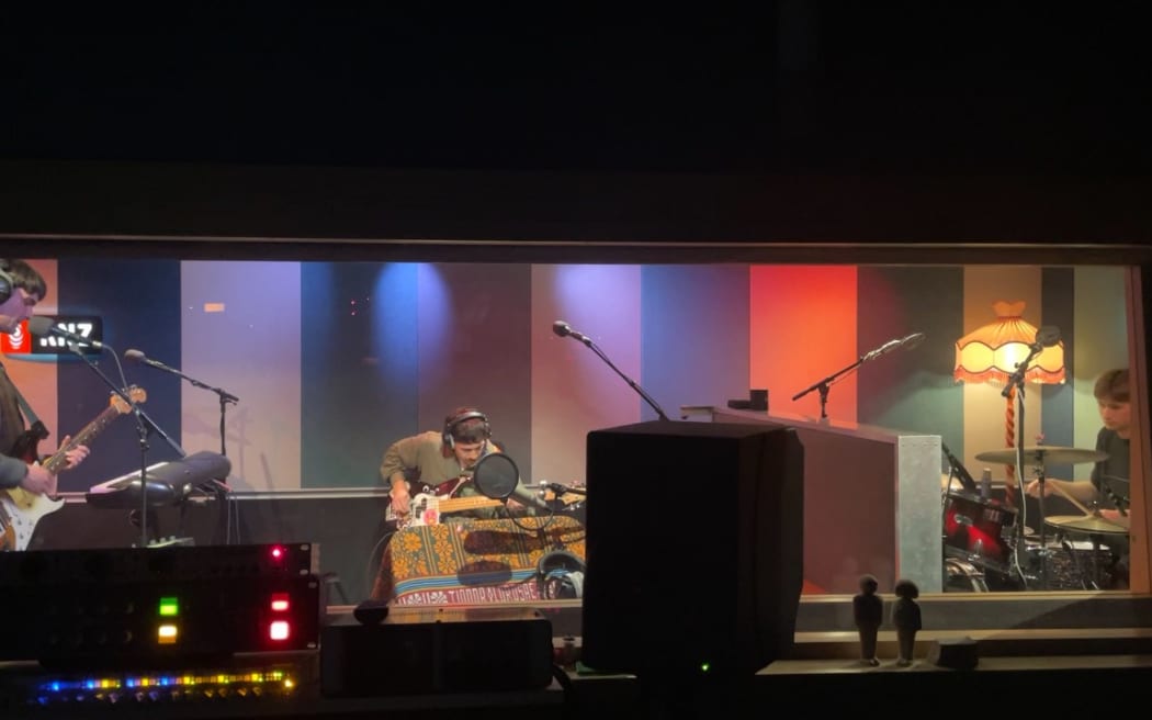 Office Dog playing live in the RNZ Studios