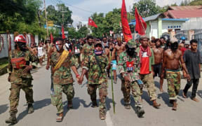Members of the West Papua National Committee (KNPB) held a rally in Jayapura on Thursday to commemorate the 62nd anniversary of the New York Agreement, which is seen as paving the way for Indonesia's annexation of Papua.