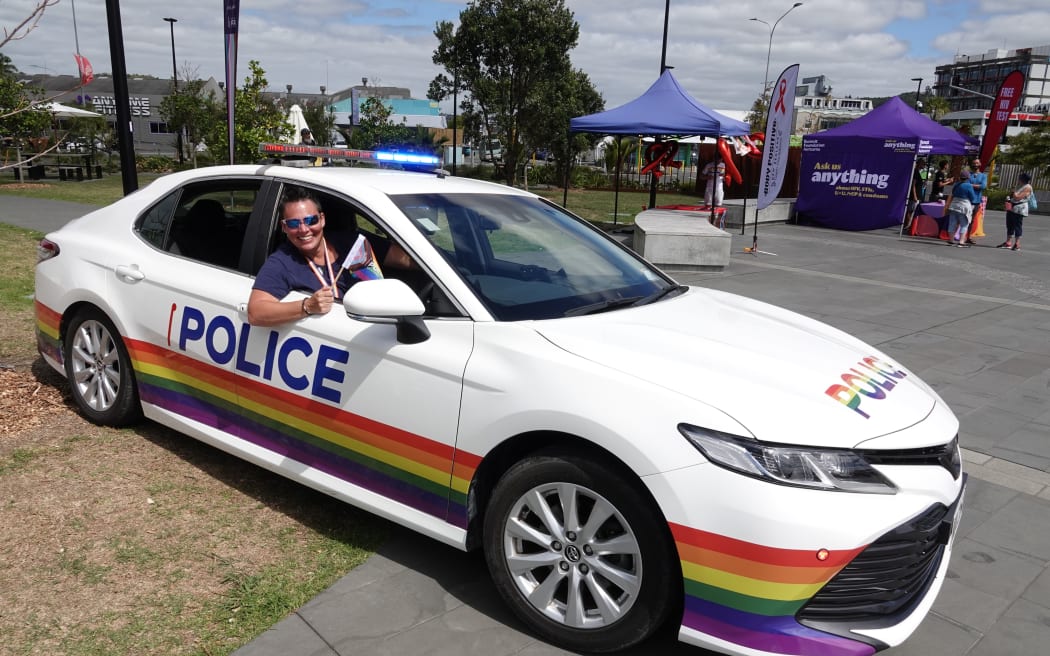 Constable Alana Cameron, of Whangārei, turned up in the police force’s rainbow patrol car.