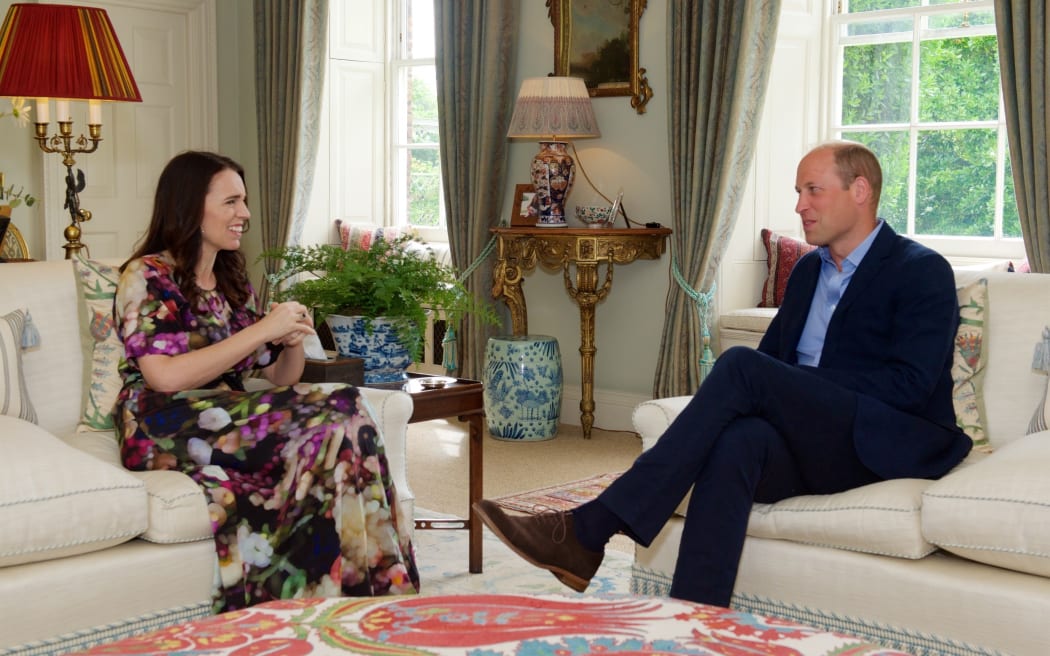 Prime Minister Jacinda Ardern with the Duke of Cambridge Prince William.