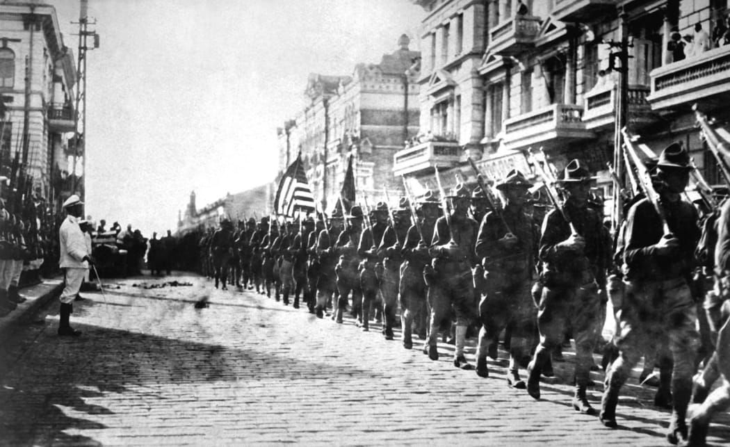 American troops in Vladivostok.