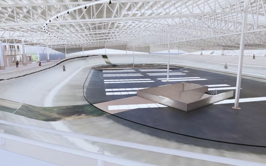 Artist's impression of the Whanganui velodrome.