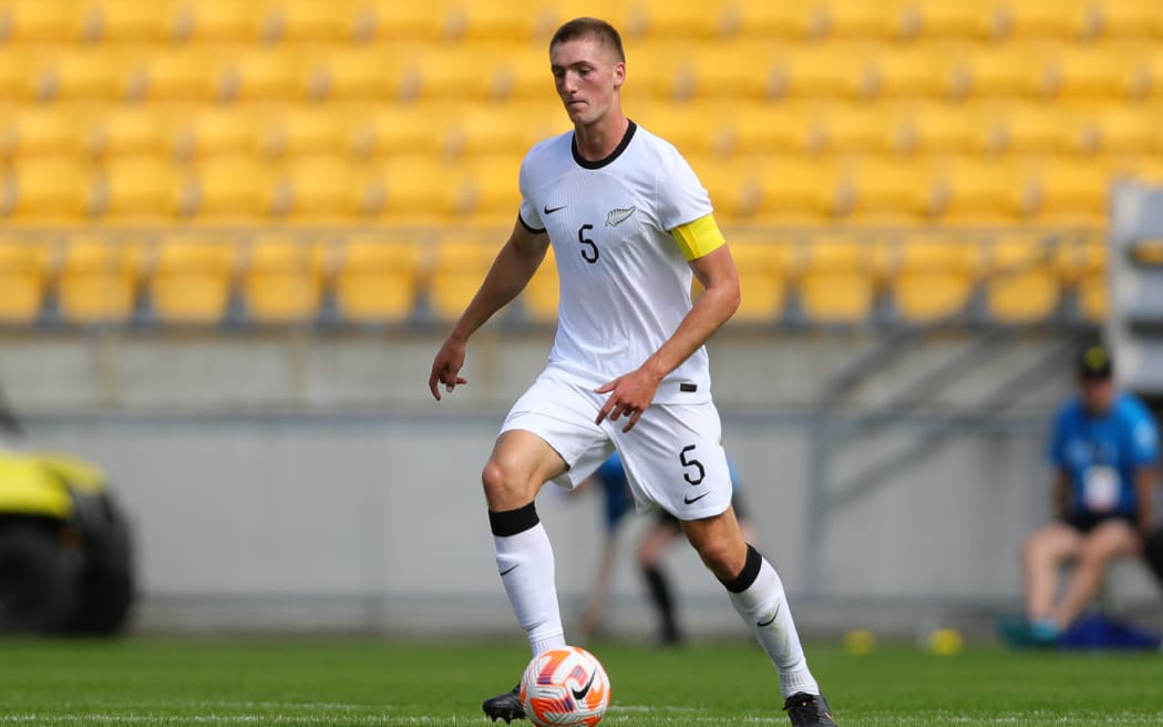 Finn Surman playing for the New Zealand under 22 side.