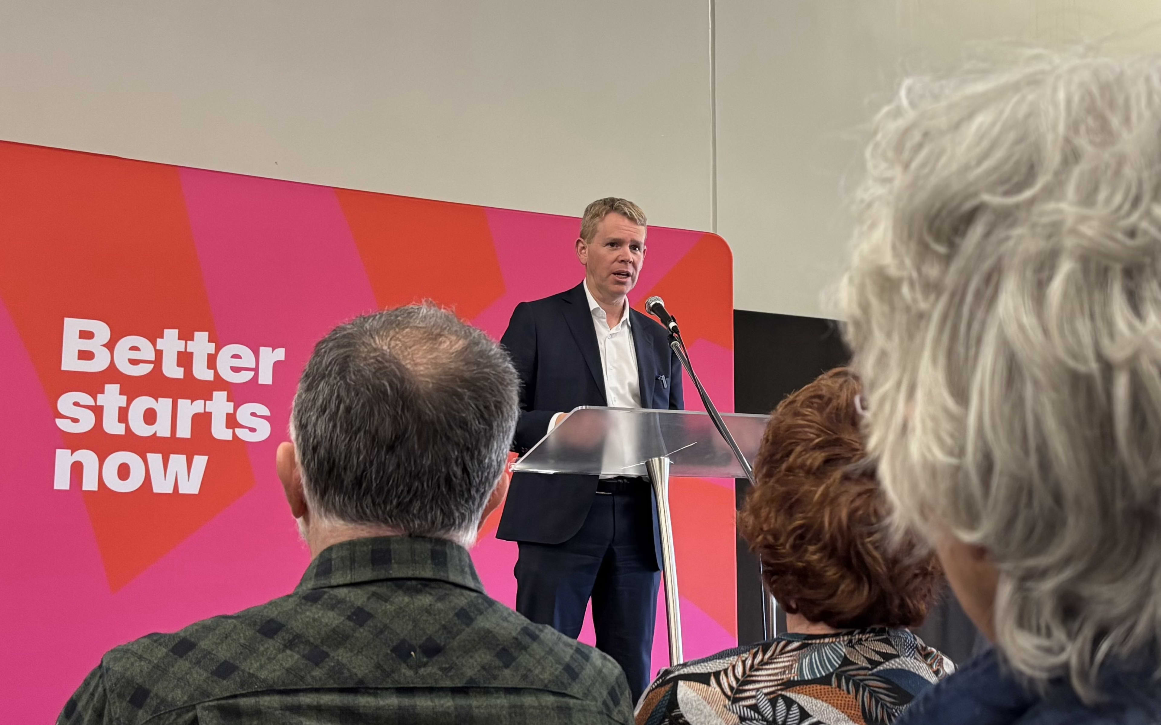 Several hundred people packed into the Headingly Centre in Richmond, near Nelson, to hear from Labour leader Chris Hipkins at a public meeting.
