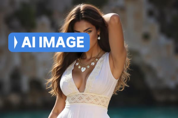 Seraphinne Vallora designed an AI-generated brunette model for Guess as well.