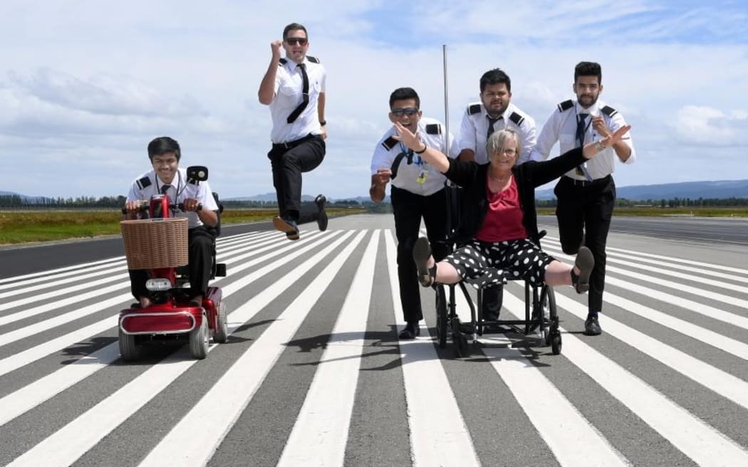 Ready to run the runway this February are trainee pilots Krish Shah, Chris Budai, Swaraj Sukhthankar, Parth Desai, Shivam Menelohiratta and event co-ordinator Irene Mosley.