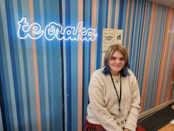 Emerson Kane, volunteer at Te Oraka.