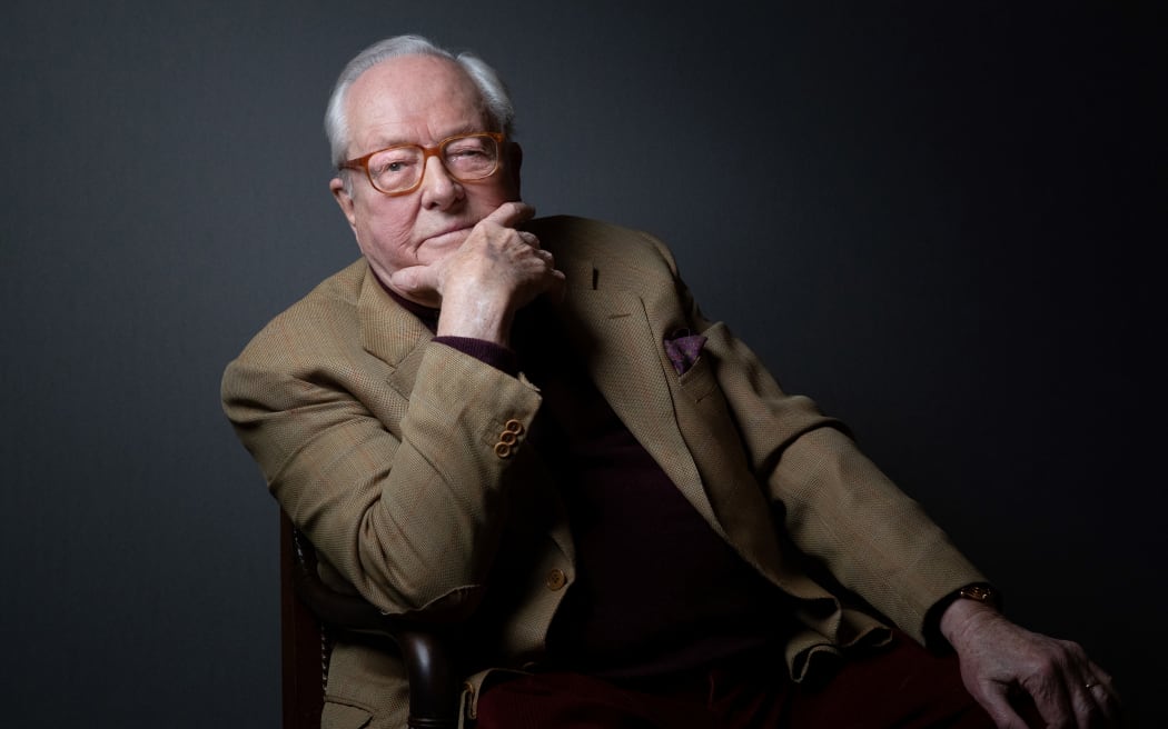 French founder of the Front national (FN) far-right party Jean-Marie Le Pen poses during a photo session on February 2 , 2022 at his home in Rueil-Malmaison, west of Paris. (Photo by JOEL SAGET / AFP)