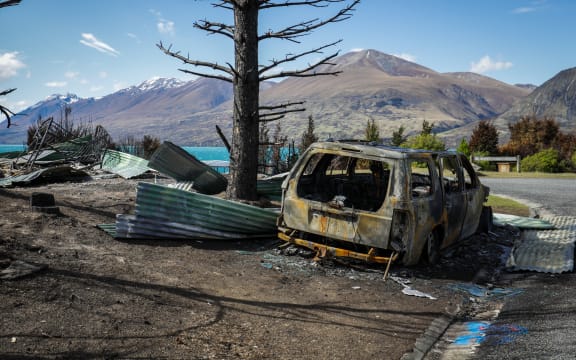 Media were allowed to look at the damage the week after it happened