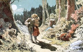 Hänsel and Gretel; Darstellung von Alexander Zick (1845 - 1907)