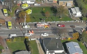 Emergency services at the school.