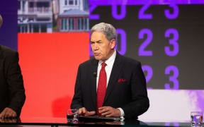 New Zealand First leader Winston Peters during TVNZ's multi party debate on 5 October 2023.