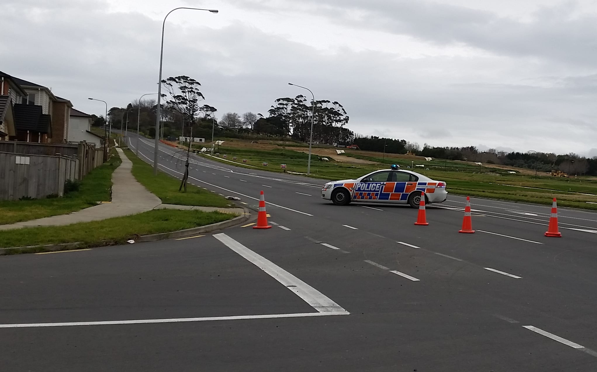 The road was closed in Whitford following the crash.