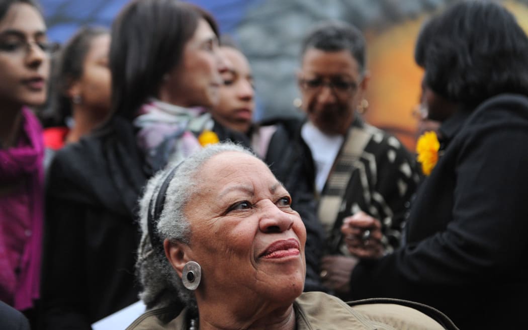 Nobel-winning US novelist Toni Morrison attends the unveiling ceremony on 5 November, 2010, of a memorial bench marking the abolition of slavery in Paris, the first to be inaugurated outside the United States by the Toni Morrison Society.
