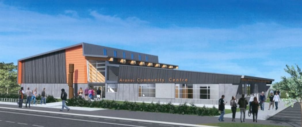 An artist's impression of the new Aranui Community Centre.