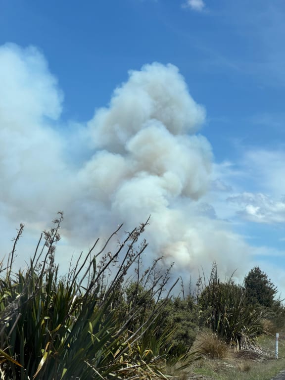 The Tongariro blaze on Monday, 8 December 2025.