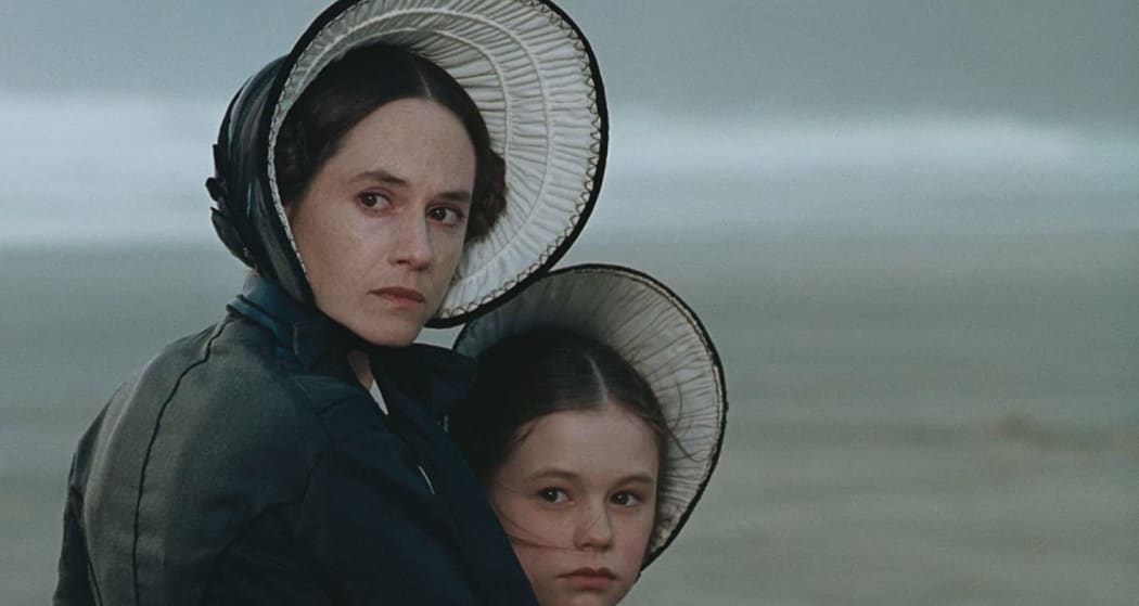 Holly Hunter and Anna Paquin in a still from Jane Campion's film The Piano.