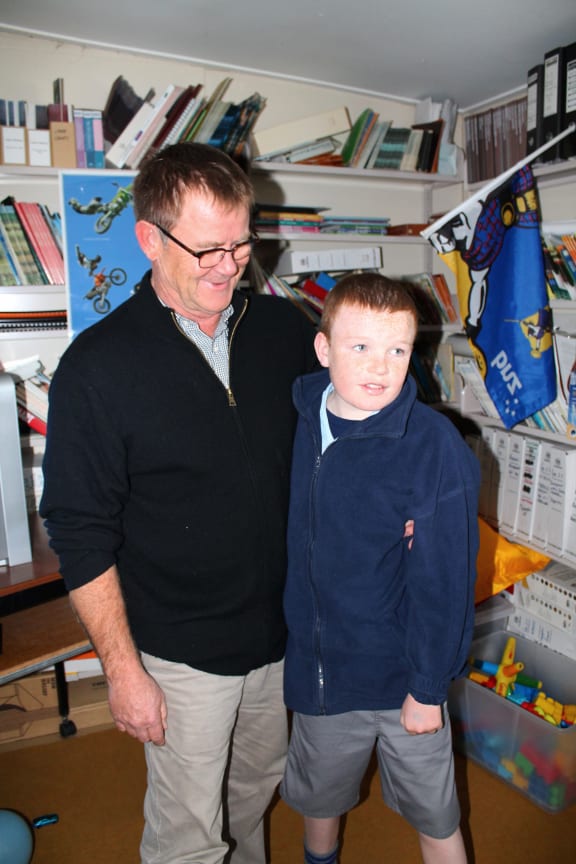 Photo of Cody with his specialist teacher, Bill Lovell-Smith