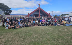 Attendees pose for a photo to launch Māoriland 2024.