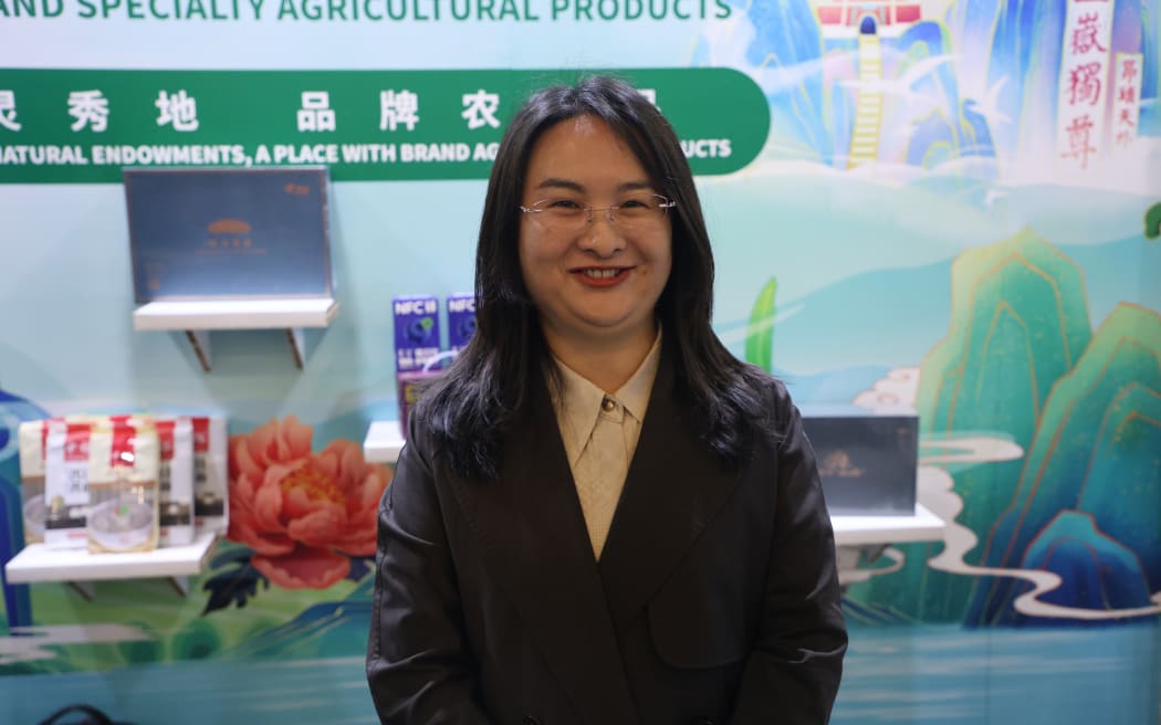 Xiaoxia Zhang, general manager of Shandong Bokang Apiculture at Fieldays.