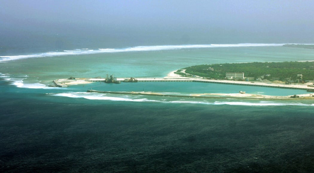 The city of Sansha on the island of Yongxing, also known as Woody island in the disputed Paracel chain.