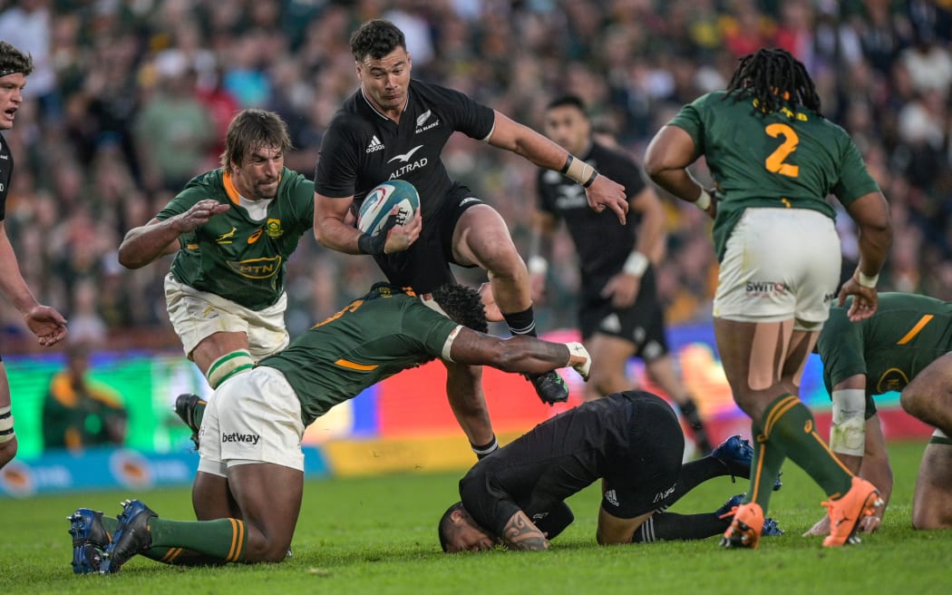 David Havili during the South Africa Springboks v New Zealand All Blacks rugby union test match at Ellis Park, Johannesburg, South Africa on Saturday 13 August 2022. The Lipovitan-D Rugby Championship 2022.