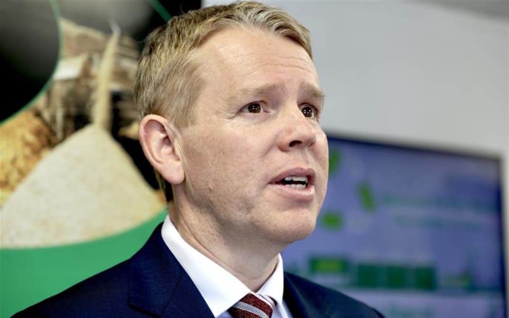 Labour leader Chris Hipkins addresses the media in Auckland on 30 September 2025.