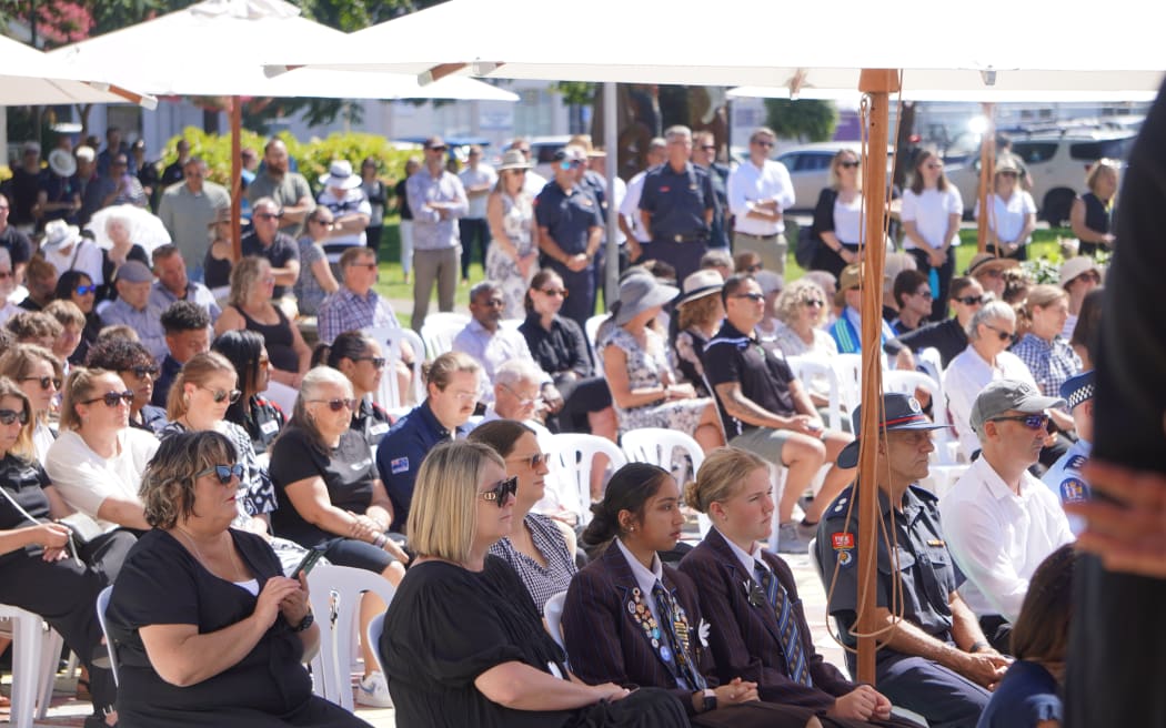 More than 500 people attended the ceremony. Civic Square in Hastings, 14 February 2024.