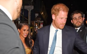 Meghan, Duchess of Sussex and Prince Harry, Duke of Sussex are seen on May 16, 2023 in New York, New York.