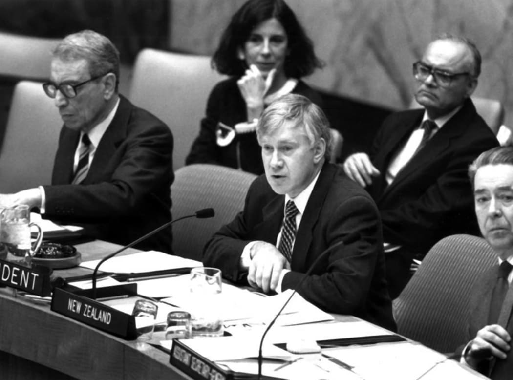 Colin Keating at the UN in 1994