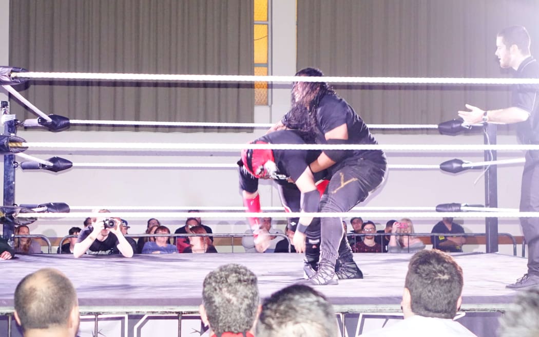 While his book launch was successful, Mr Mulipola was ultimately unsuccessful on the wrestling ring on the night.