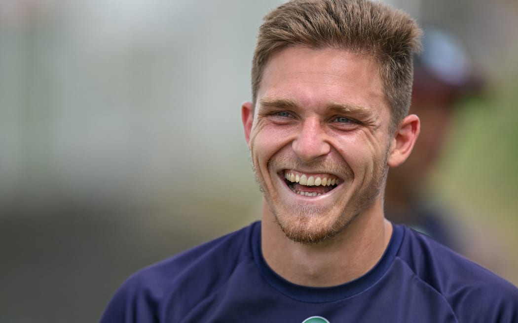 Luke Metcalf during a New Zealand One Warriors training session at Mt Smart No. 3 field, Auckland, New Zealand on Thursday 26 January 2023. Mandatory credit: Alan Lee / www.photosport.nz