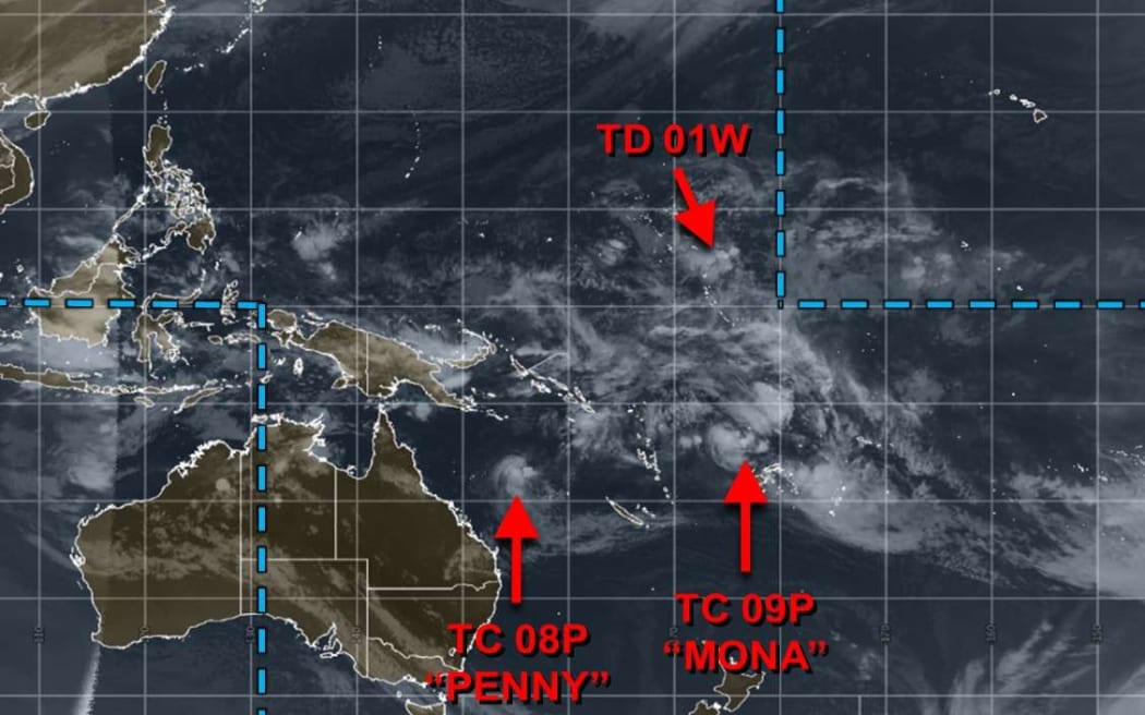 There are currently three storms active in the Pacific right now.