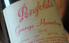 A bottle of Penfolds Grange 1959 at Wine House in Melbourne.