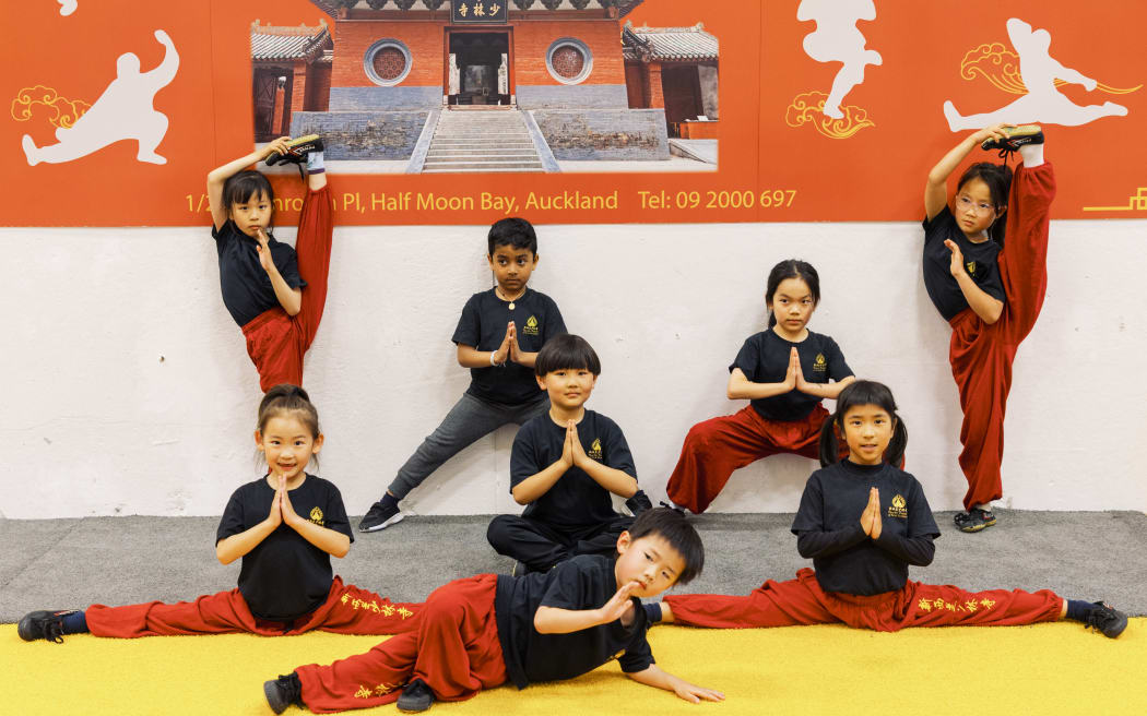 Shaolin kung fu students