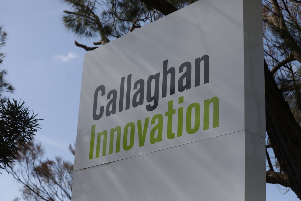 Callaghan Innovation sign in Lower Hutt.