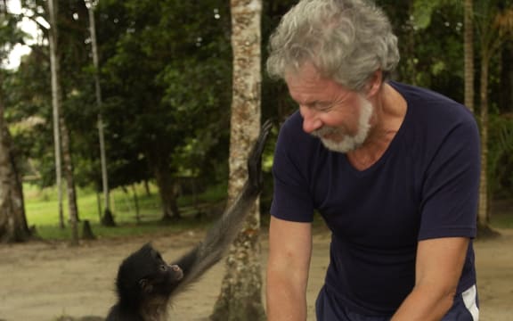 marc shaw with monkey