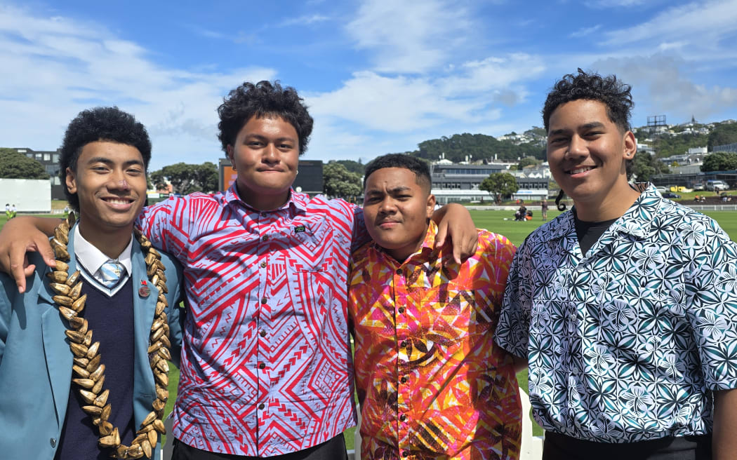 (L-R) Leki Saufa'i , BJ Lotolau, Jaden and Daniel Fosia Tanielu.