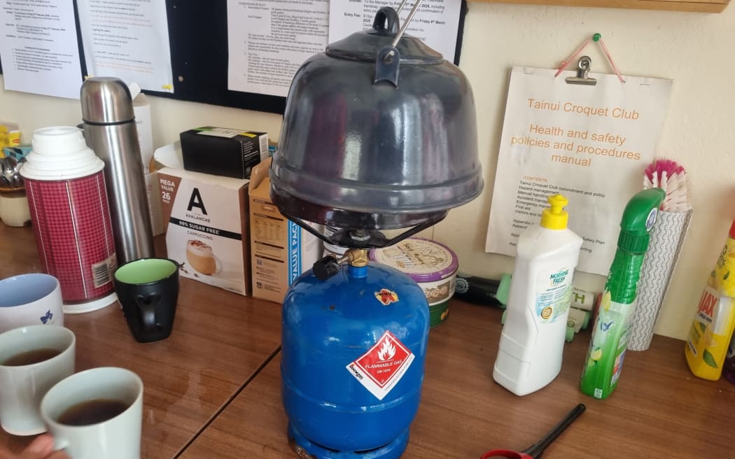 Tainui Croquet Club makeshift facilities