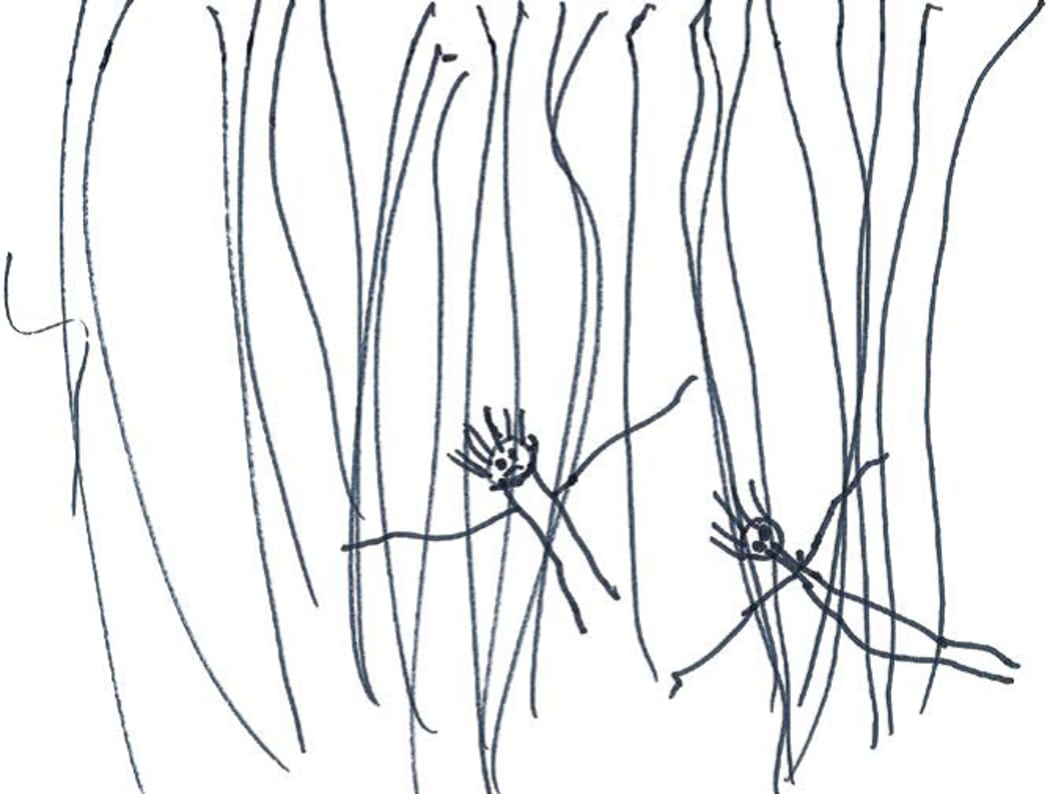 Drawing by preschool age girl, detained 420 days, Christmas Island, 2014