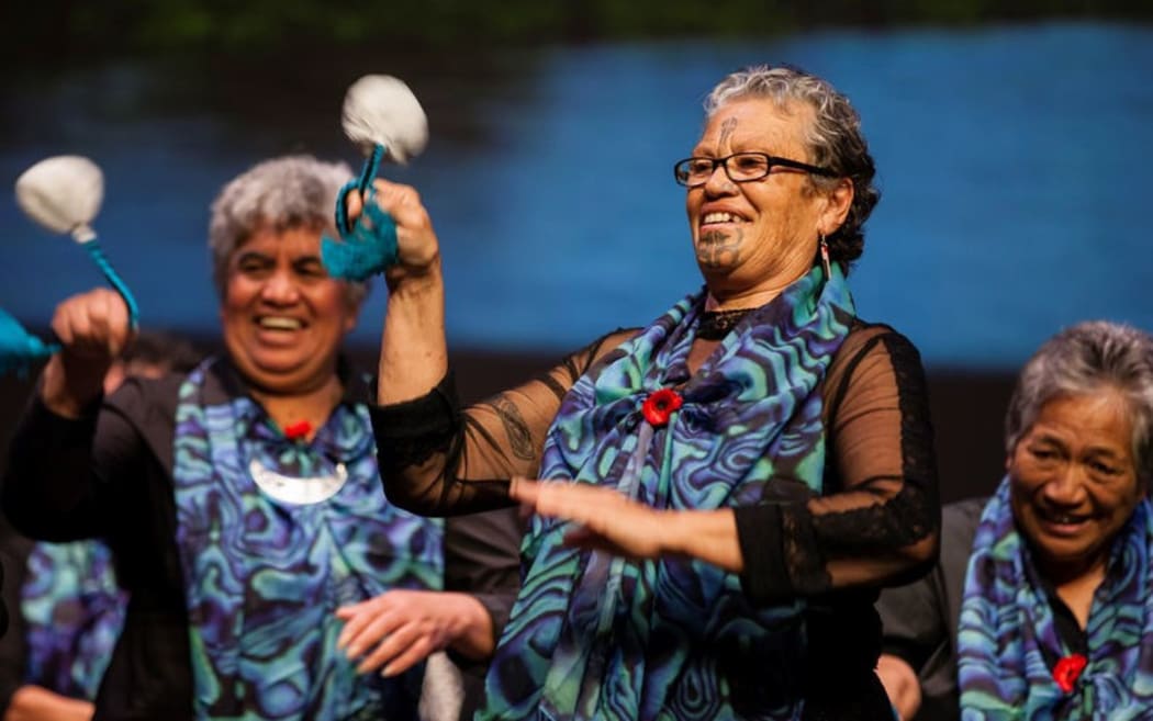 Performers from Nga Pakeke o Ngāti Awa at the Kaumātua Kapa haka event last year.