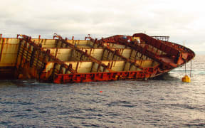 The Rena ran aground in October 2011.