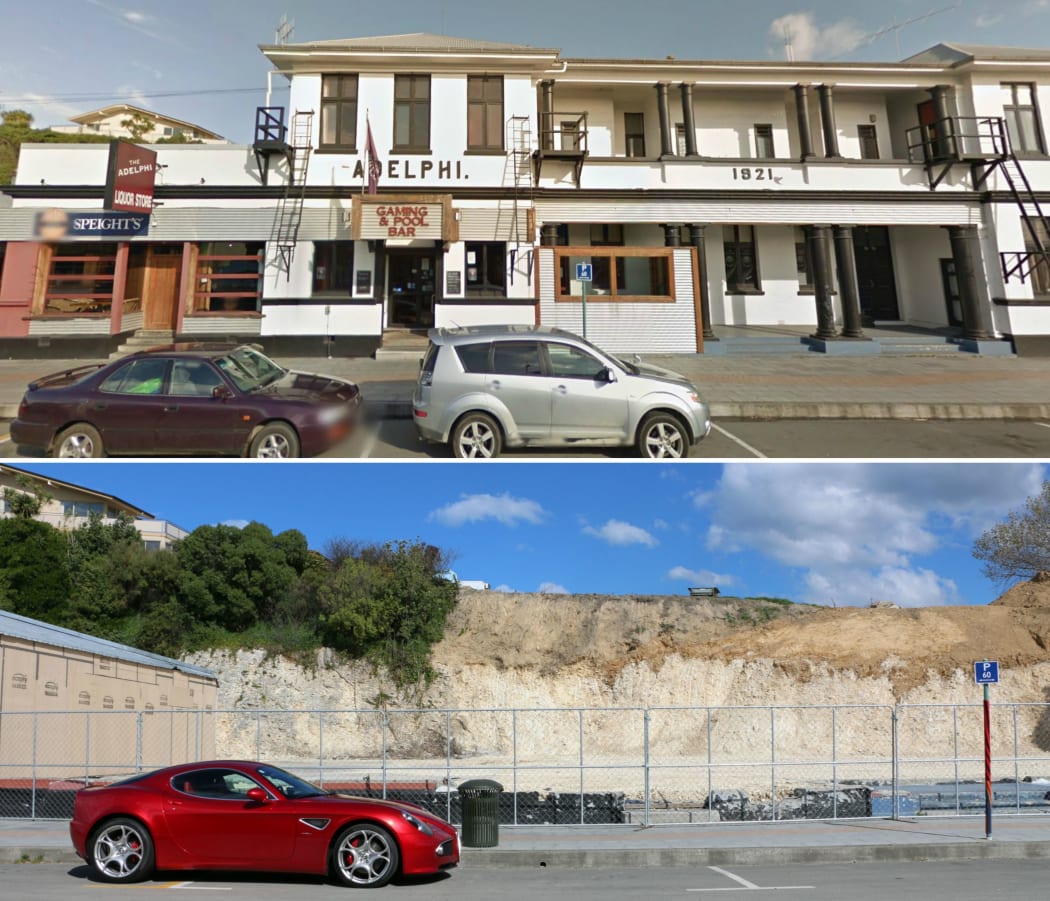 The Adelphi - A historic pub and hotel on Kaikoura's West End has now been demolished.