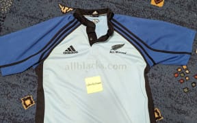 One of the All Blacks jerseys delivered to Joey.