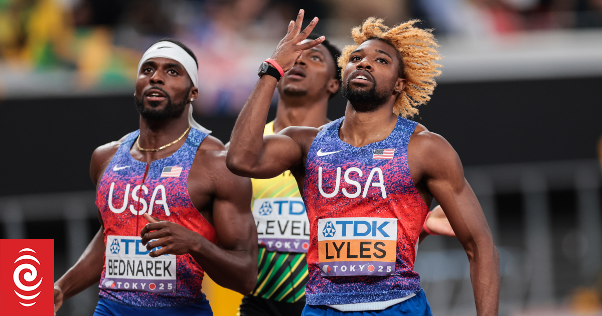 Noah Lyles storms home to match Usain Bolt for world championship sprint ...