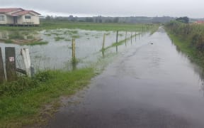 Flooded farmland near Ōpōtiki.