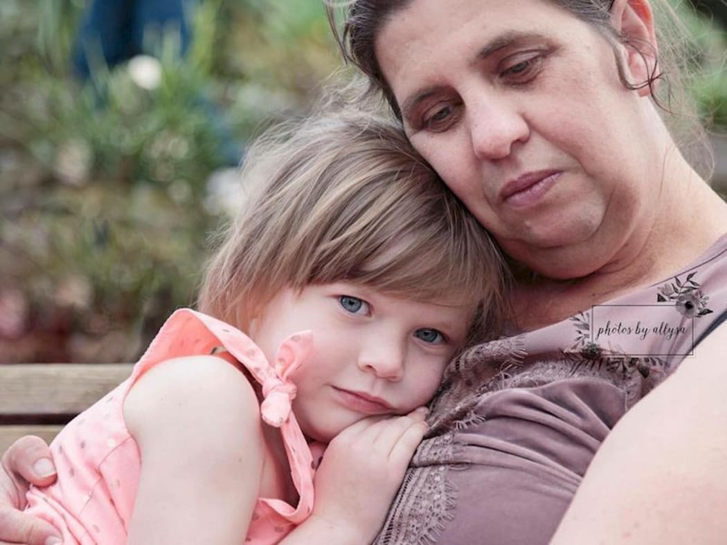 Claudine Johnstone with her daughter