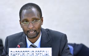 Mutuma Ruteere, the UN Special Rapporteur on contemporary forms of racism, racial discrimination, xenophobia and related intolerance, briefs the Human Rights Council. 2014